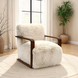 Eramo Contemporary Sand Accent Chair by Furniture of America at Eve Furniture