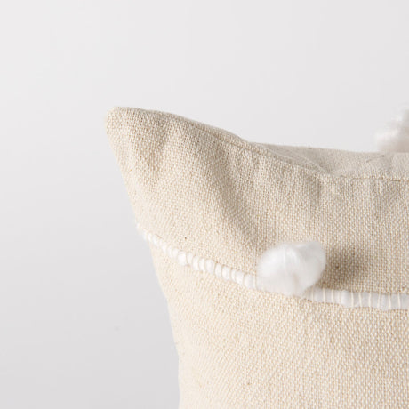 Erica Cream With White Detail Decorative Pillow Cover by Mercana at Eve Furniture