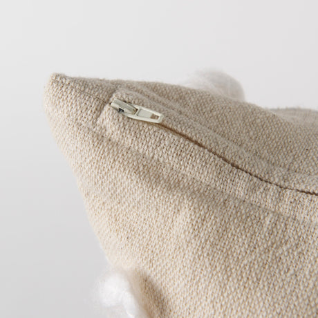 Erica Cream With White Detail Decorative Pillow Cover by Mercana at Eve Furniture