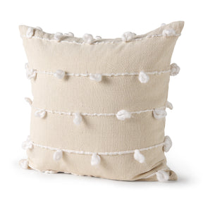 Erica Cream With White Detail Decorative Pillow Cover by Mercana at Eve Furniture