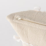 Erica Cream With White Detail Pillow Cover w/Down Filler, Set of 2 by Mercana at Eve Furniture