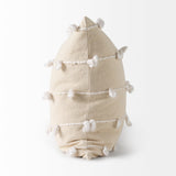 Erica Cream With White Detail Pillow Cover w/Non-Allergen Filler, Set of 2 by Mercana at Eve Furniture