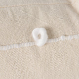 Erica Cream With White Detail Pillow Cover w/Non-Allergen Filler, Set of 2 by Mercana at Eve Furniture