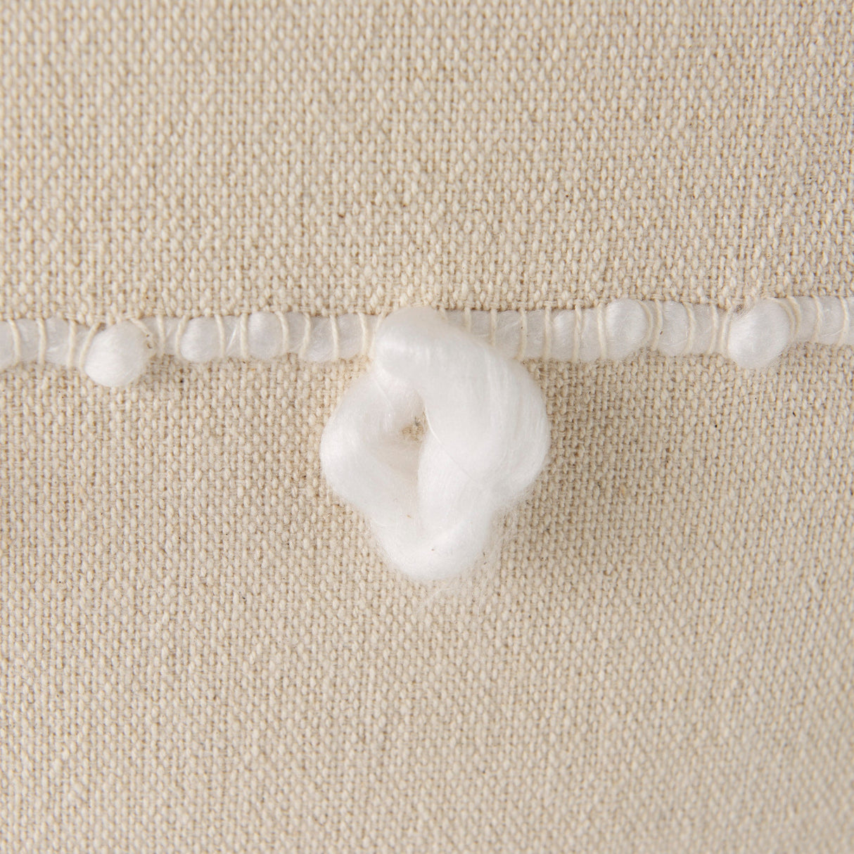Erica Cream With White Detail Pillow Cover w/Non-Allergen Filler, Set of 2 by Mercana at Eve Furniture