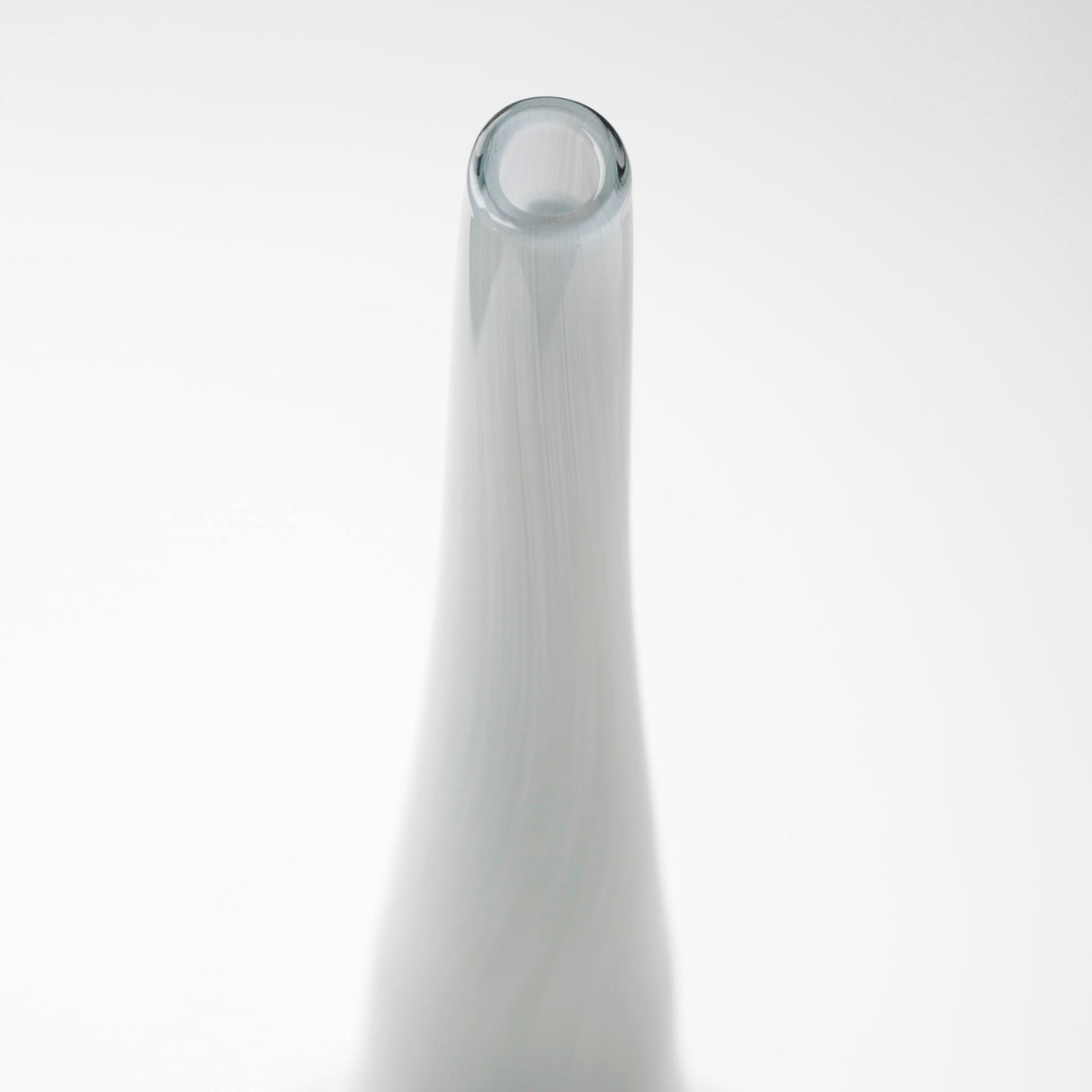Erie II Tall Two Toned Sky Blue Dark Brown Blown Glass Vase by Mercana at Eve Furniture