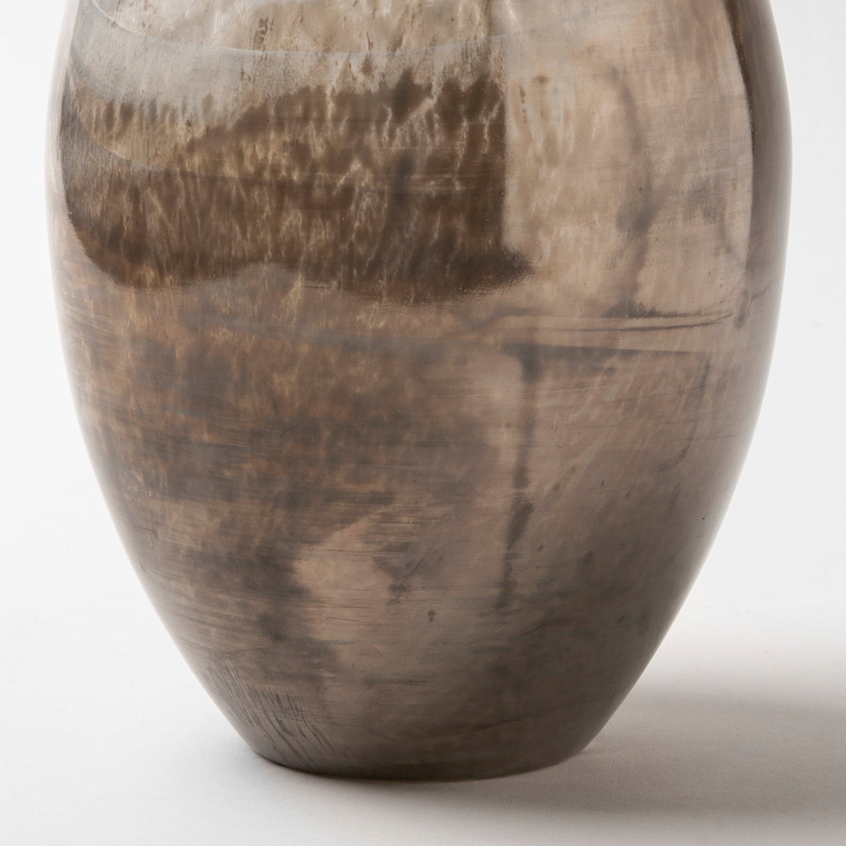 Erie II Tall Two Toned Sky Blue Dark Brown Blown Glass Vase by Mercana at Eve Furniture