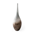 Erie II Tall Two Toned Sky Blue Dark Brown Blown Glass Vase by Mercana at Eve Furniture