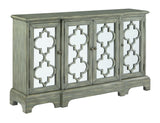 Erigeron Gray 4-Door Accent Cabinet