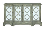 Erigeron Gray 4-Door Accent Cabinet