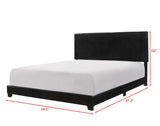 Erin Black PU Leather Full Upholstered Bed by Crown Mark at Eve Furniture