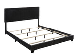 Erin Black PU Leather King Upholstered Bed by Crown Mark at Eve Furniture