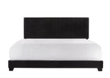 Erin Black PU Leather King Upholstered Bed by Crown Mark at Eve Furniture