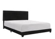 Erin Black PU Leather King Upholstered Bed by Crown Mark at Eve Furniture