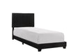 Erin Black PU Leather Twin Upholstered Bed by Crown Mark at Eve Furniture