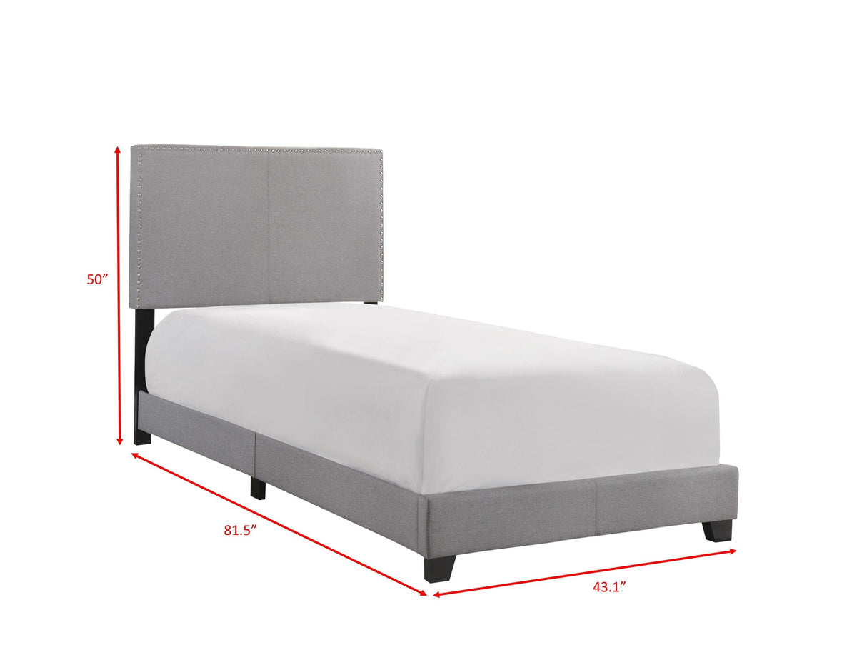 Erin Gray Twin Upholstered Bed by Crown Mark at Eve Furniture