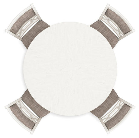 Erinberg Antique White Counter Height Dining Table and 4 Barstools by Ashley at Eve Furniture