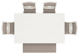 Erinberg Antique White Dining Table and 4 Chairs and Bench by Ashley at Eve Furniture