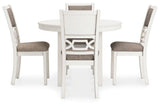 Erinberg Antique White Dining Table and 4 Chairs by Ashley at Eve Furniture