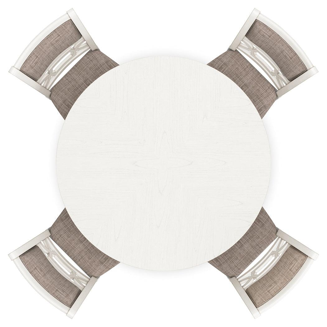 Erinberg Antique White Dining Table and 4 Chairs by Ashley at Eve Furniture
