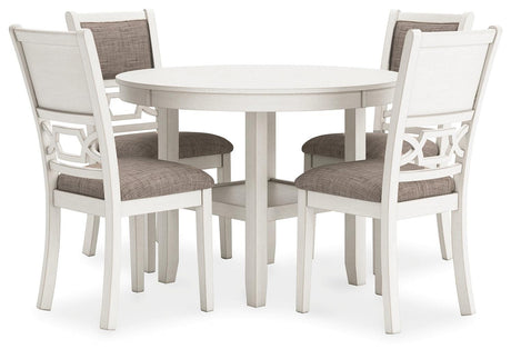 Erinberg Antique White Dining Table and 4 Chairs by Ashley at Eve Furniture