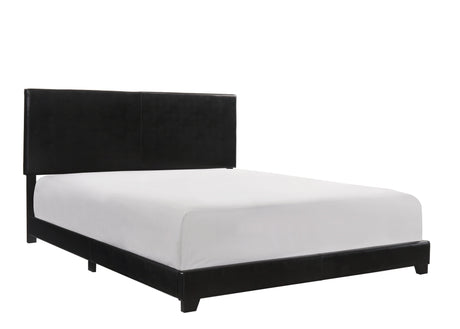 Erin Black PU Leather Queen Upholstered Bed by Crown Mark at Eve Furniture
