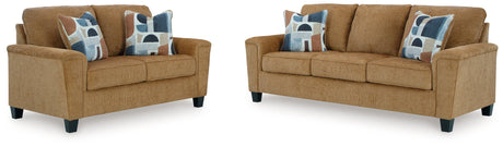 Erinslane Honey Sofa & Loveseat by Ashley at Eve Furniture