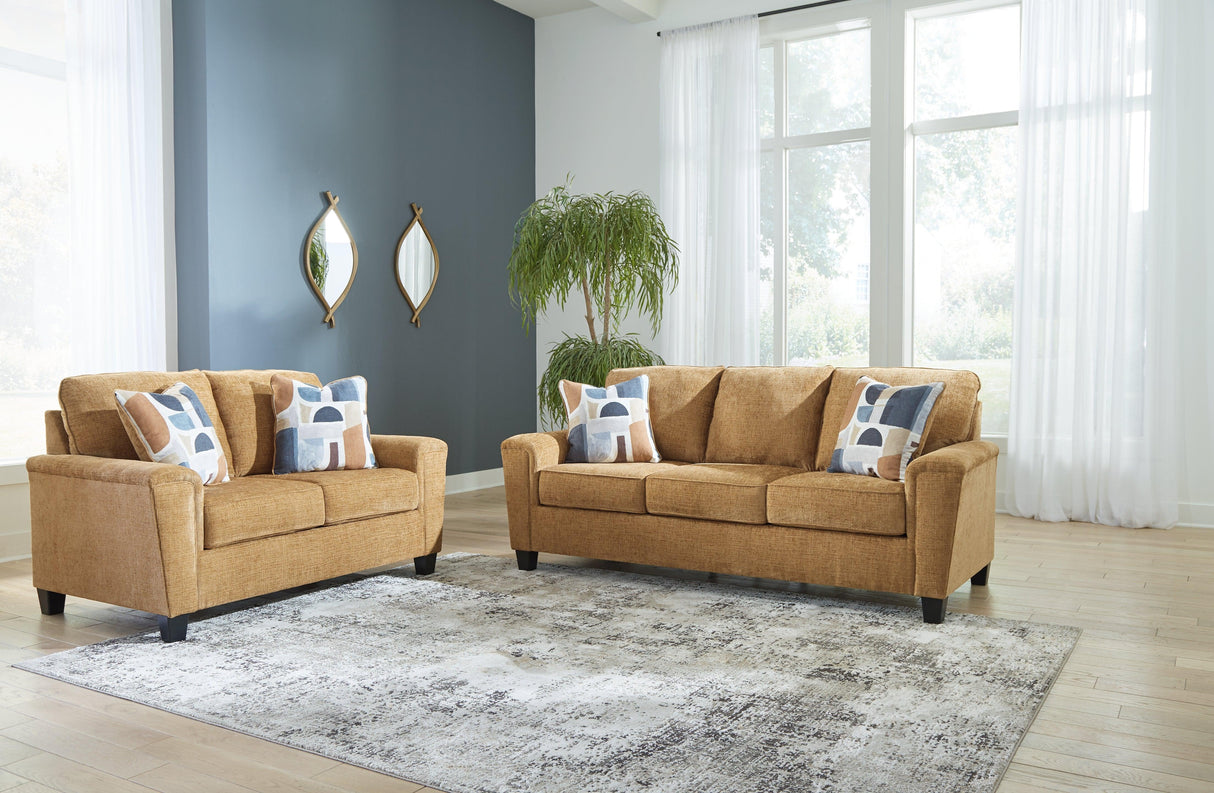 Erinslane Honey Sofa & Loveseat by Ashley at Eve Furniture