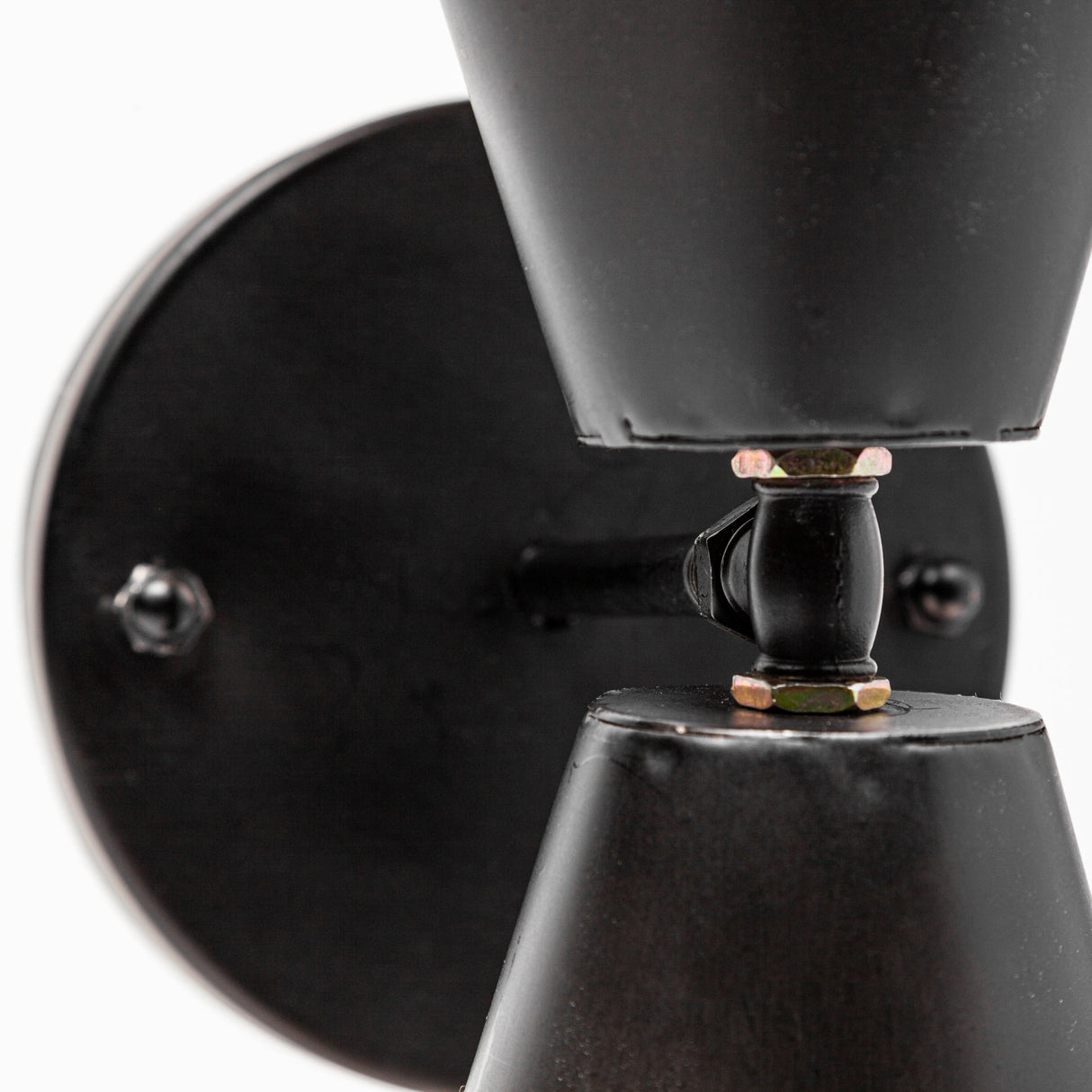 Eris II Black Metal w/Gold Accent Double-Cone Wall Sconce by Mercana at Eve Furniture