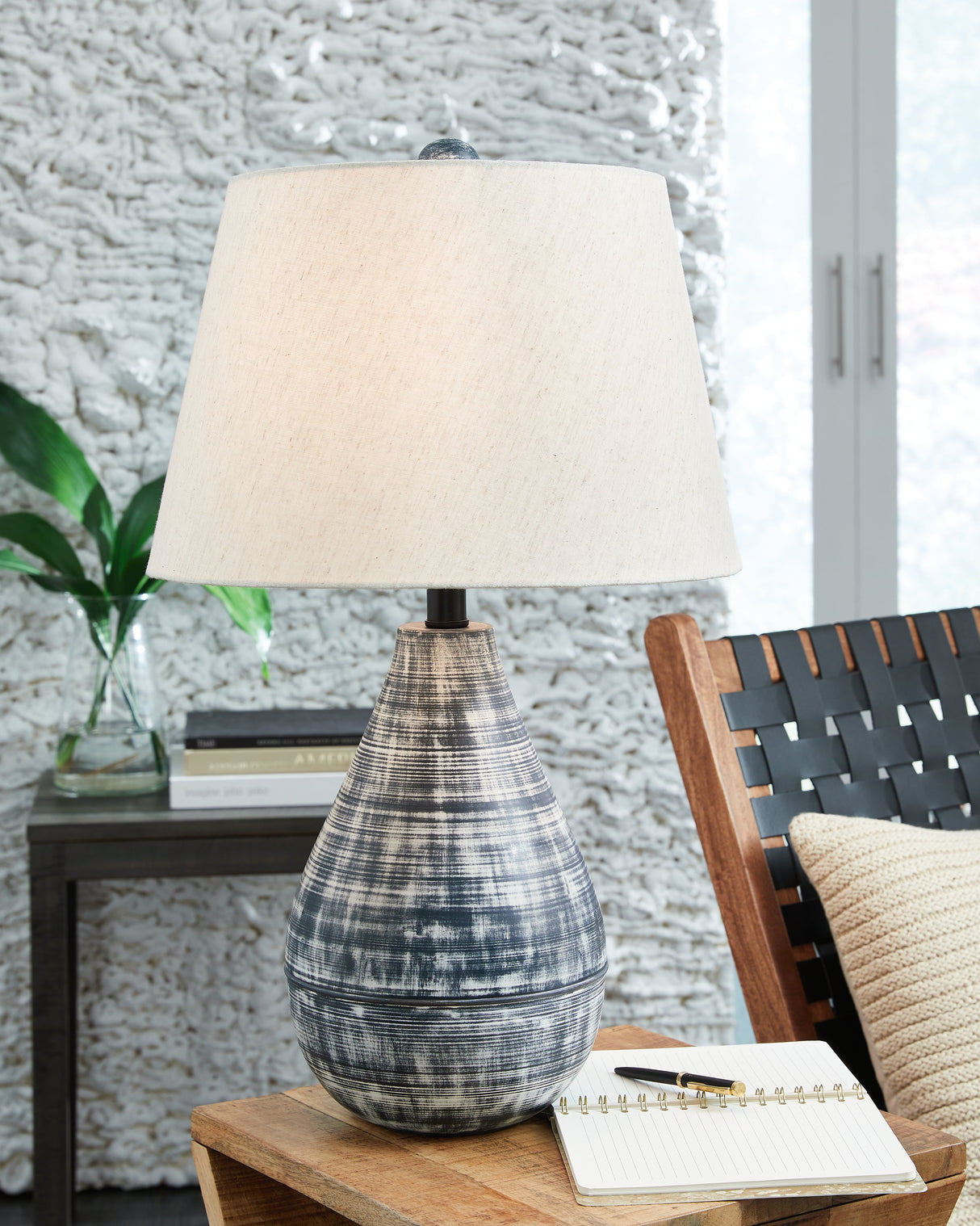 Erivell Taupe/Black Table Lamp