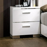 Erlach White/Chrome 4-Piece Queen Bedroom Set by Furniture of America at Eve Furniture