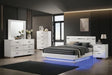 Erlach White/Chrome 4-Piece Queen Bedroom Set by Furniture of America at Eve Furniture