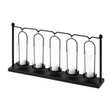 Erlen Black Metal Hanging Votive Five Candle Table Candle Holder by Mercana at Eve Furniture