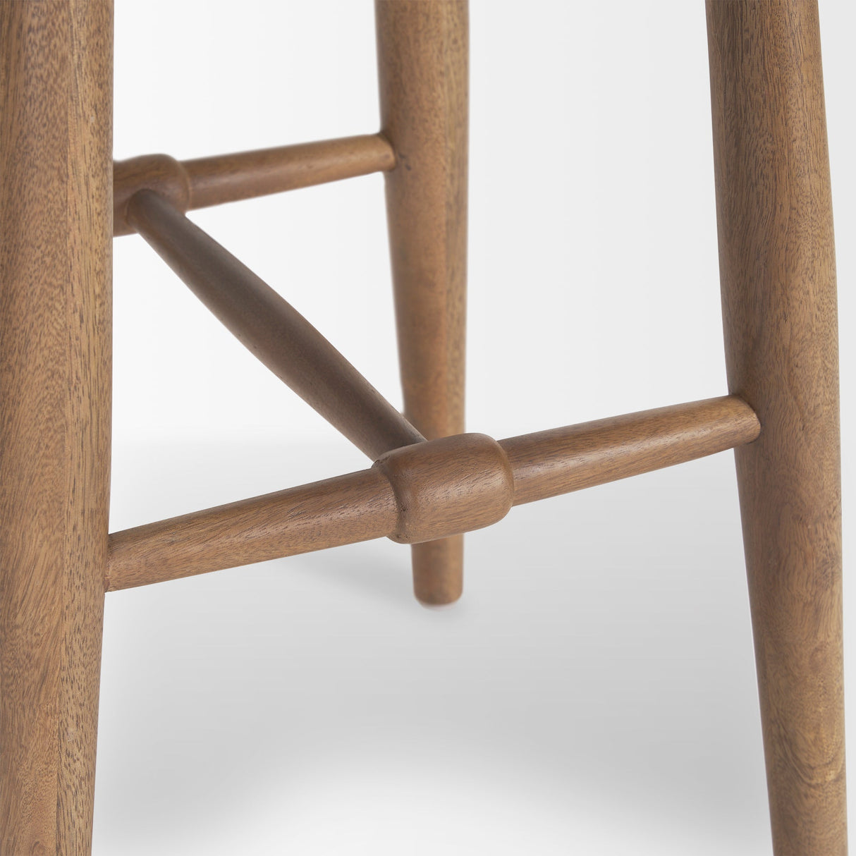 Ernest Medium Brown Wood Bar Stool by Mercana at Eve Furniture