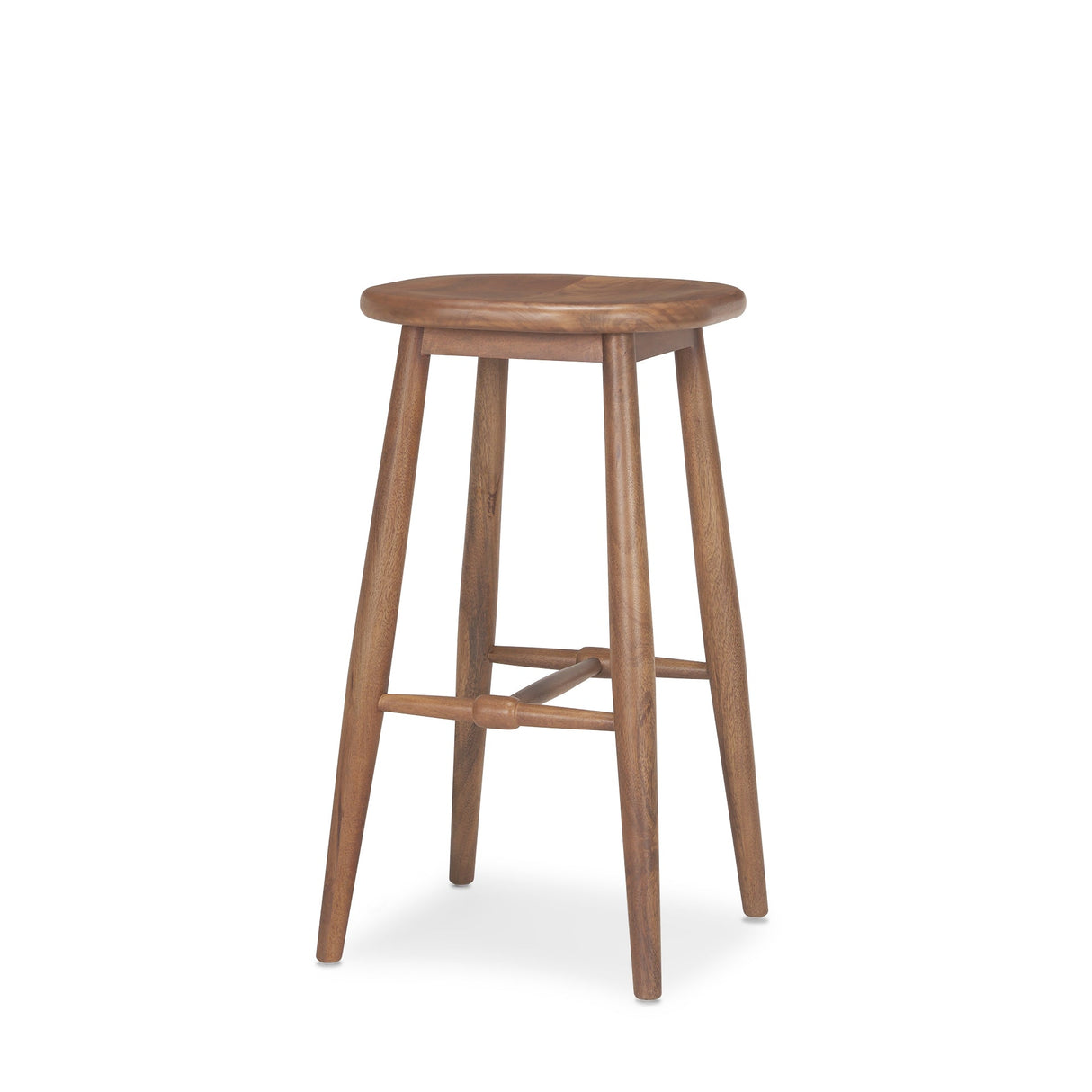 Ernest Medium Brown Wood Bar Stool by Mercana at Eve Furniture