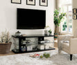 Ernst Black/Clear 60" TV Stand by Furniture of America at Eve Furniture