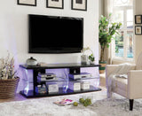 Ernst Black/Clear 60" TV Stand by Furniture of America at Eve Furniture