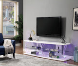 Ernst White/Clear 60" TV Stand by Furniture of America at Eve Furniture