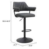Erret Gray Barstool by Zuomod at Eve Furniture