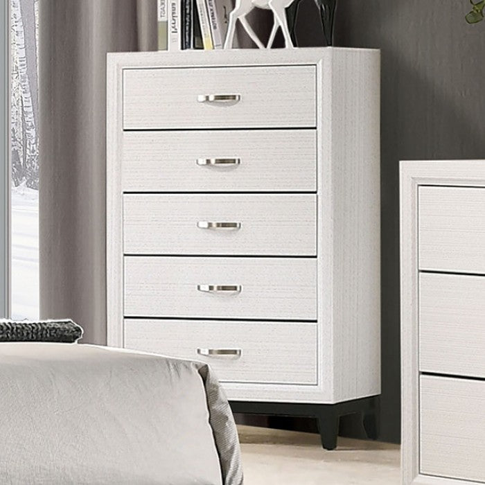 Errico White 5-Piece Queen Bedroom Set by Furniture of America at Eve Furniture