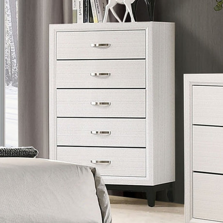 Errico White 5-Piece Queen Bedroom Set by Furniture of America at Eve Furniture