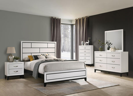 Errico White Queen Panel Bed by Furniture of America at Eve Furniture
