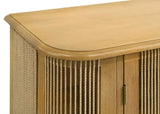 Ervine Natural 3-Door Rope Panel Sideboard Accent Storage Cabinet by Coaster at Eve Furniture