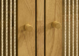 Ervine Natural 3-Door Rope Panel Sideboard Accent Storage Cabinet by Coaster at Eve Furniture