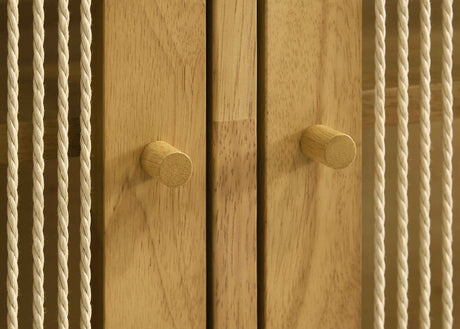 Ervine Natural 3-Door Rope Panel Sideboard Accent Storage Cabinet by Coaster at Eve Furniture