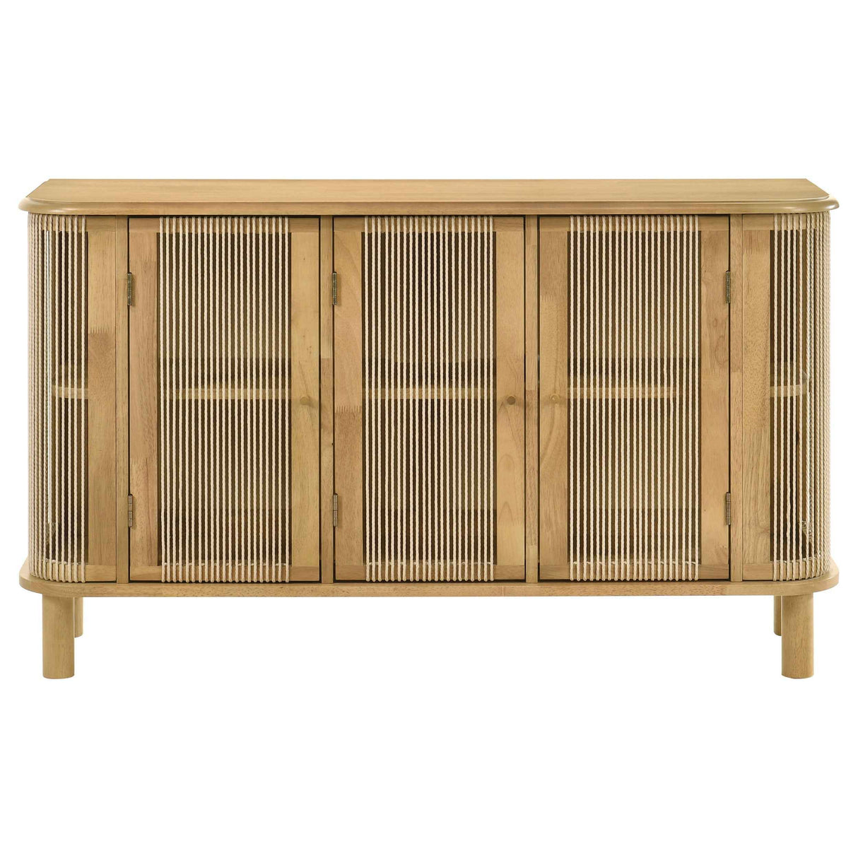 Ervine Natural 3-Door Rope Panel Sideboard Accent Storage Cabinet by Coaster at Eve Furniture