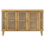 Ervine Natural 3-Door Rope Panel Sideboard Accent Storage Cabinet by Coaster at Eve Furniture