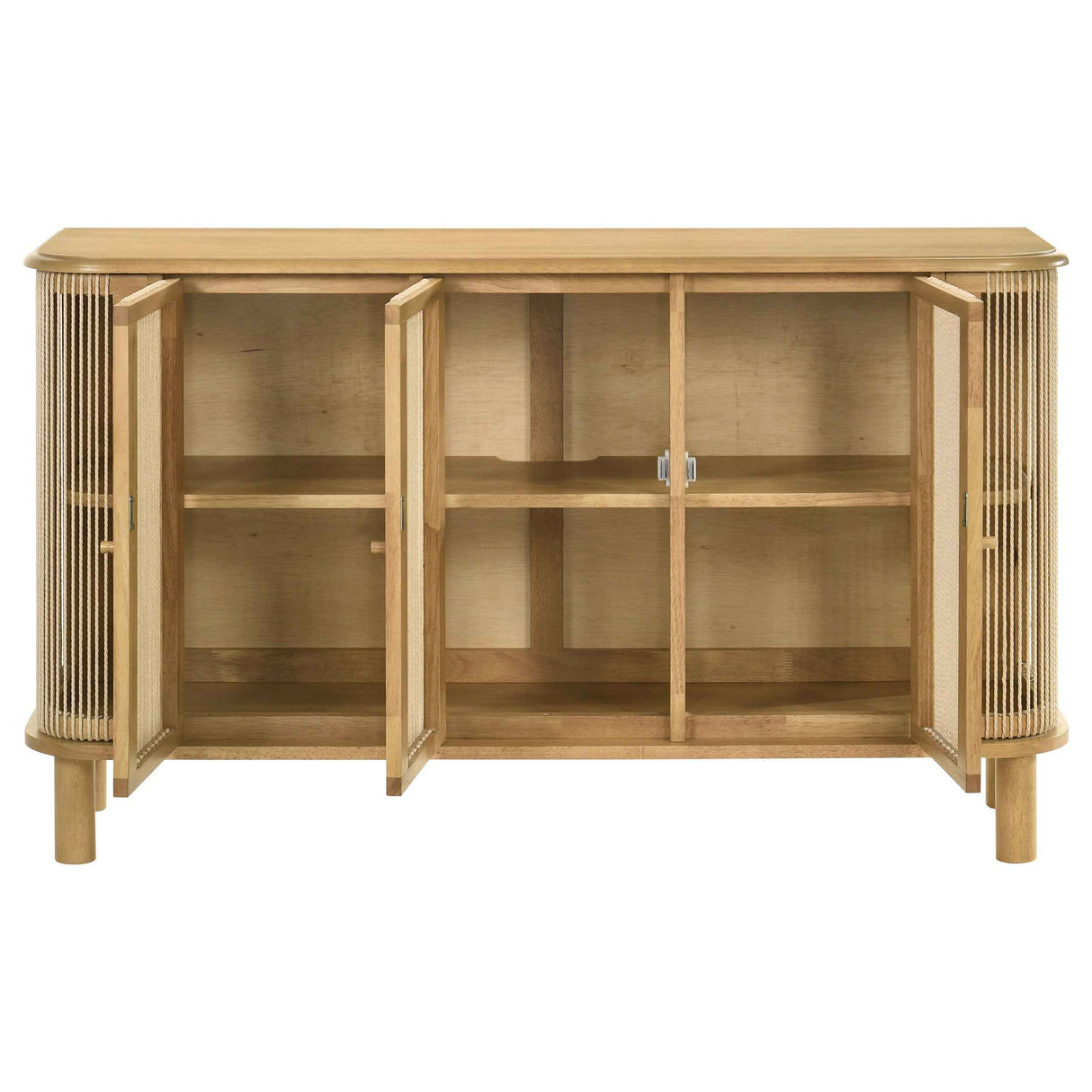 Ervine Natural 3-Door Rope Panel Sideboard Accent Storage Cabinet by Coaster at Eve Furniture