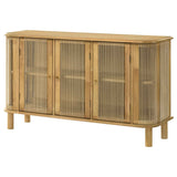 Ervine Natural 3-Door Rope Panel Sideboard Accent Storage Cabinet by Coaster at Eve Furniture