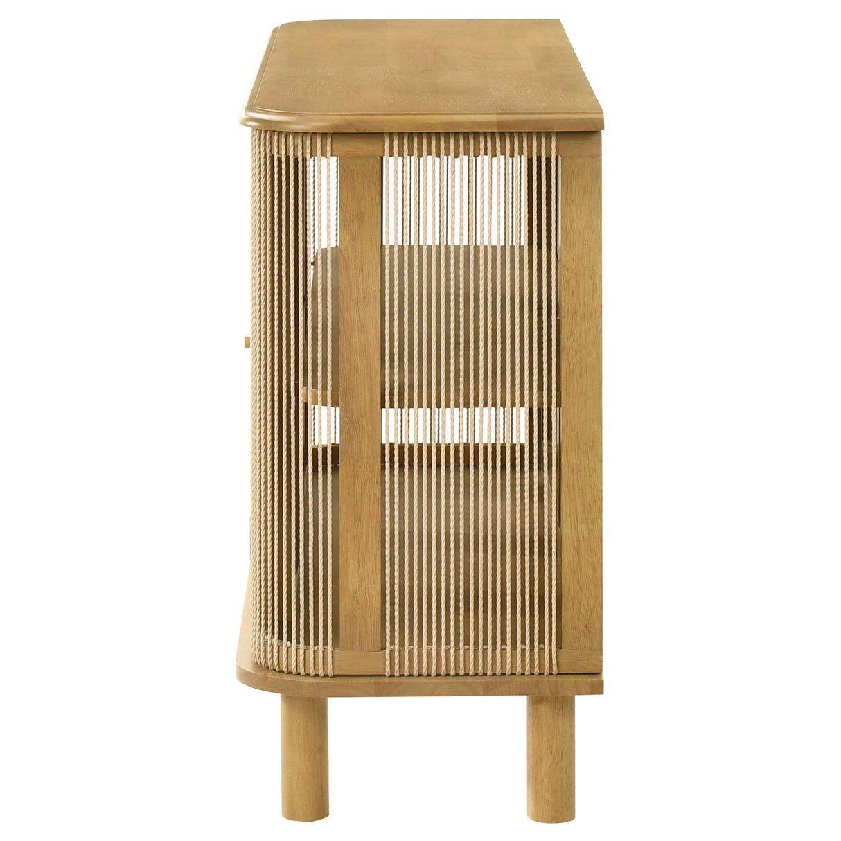 Ervine Natural 3-Door Rope Panel Sideboard Accent Storage Cabinet by Coaster at Eve Furniture