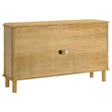 Ervine Natural 3-Door Rope Panel Sideboard Accent Storage Cabinet by Coaster at Eve Furniture